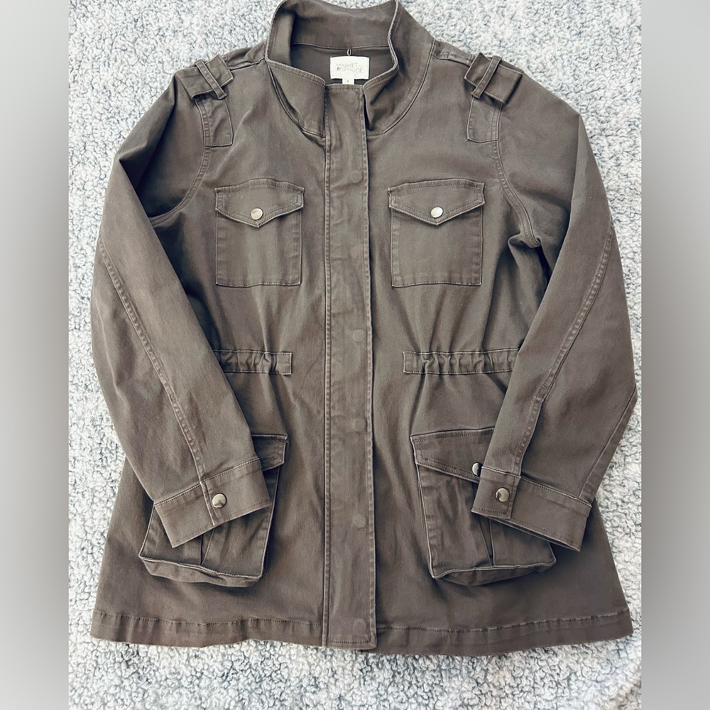Dark Gray Military Style Jacket